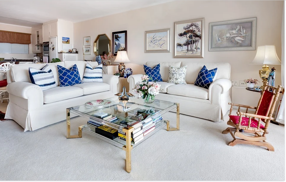 a living room in a luxury apartment